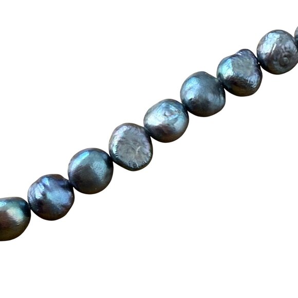 Gray Real Pearls Beaded Layered Double-Strand Necklace Evening Party/Cocktail - Picture 7 of 7